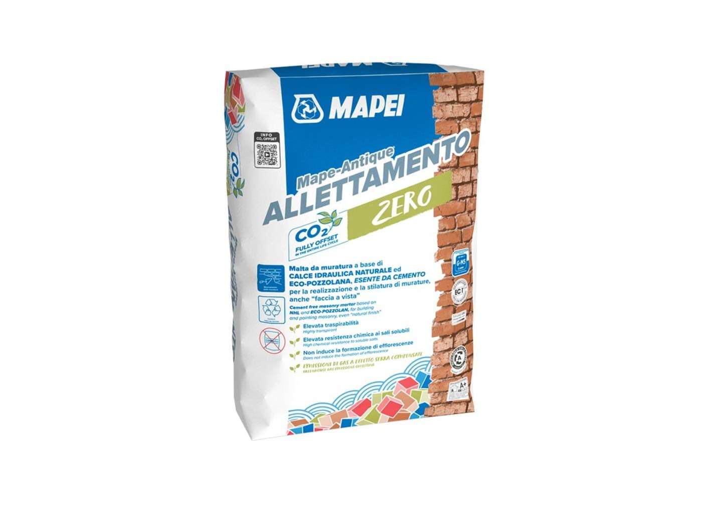 Mapei Mape-Antique Allettamento Kg.25 Malta Da Muratura Base Calce Per Murature A Faccia A Vista