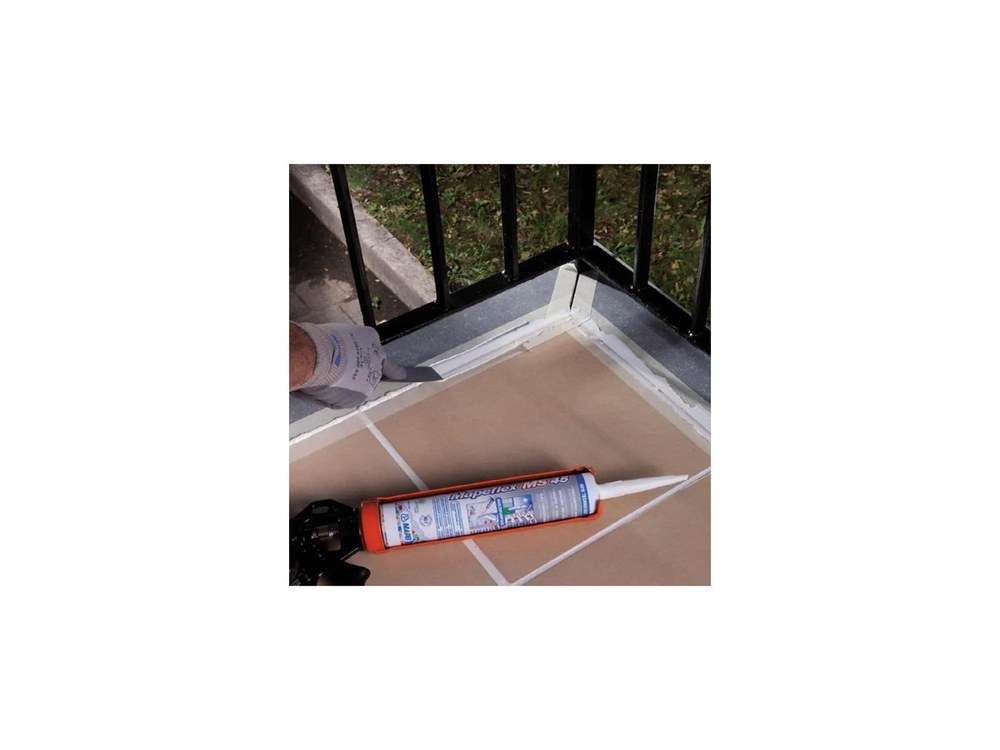 MAPEI MAPEFLEX MS 45 BIANCO ML.300 Sigillante adesivo elastico verniciabile per fondi umidi e movimenti fino al 20%