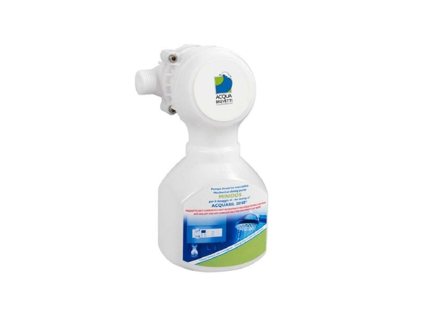Acquabrevetti Minidos da 1/2 PM008 Pompa dosatrice volumetrica meccanica proporzionale per il dosaggio di AcquaSIL 20/40