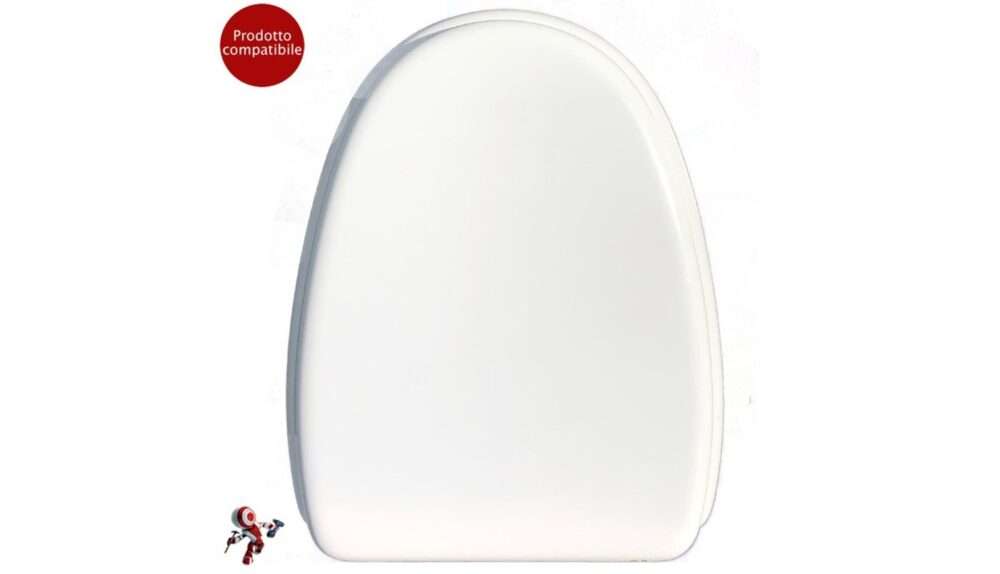 Copriwater coprivaso tavoletta sedile wc per Cesame vaso Zortea bianco