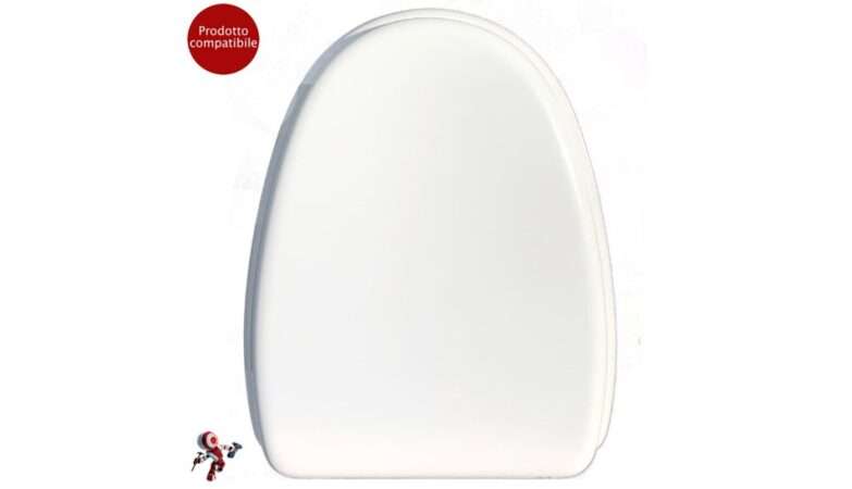 Copriwater coprivaso tavoletta sedile wc per Cesame vaso Zortea bianco