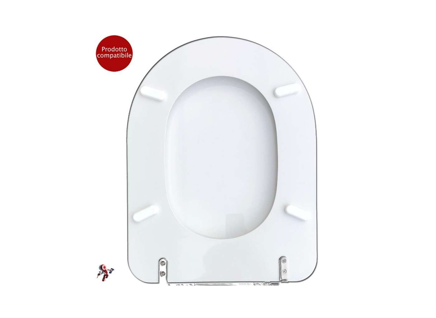 Copriwater coprivaso tavoletta sedile wc per Cielo vaso Celia bianco