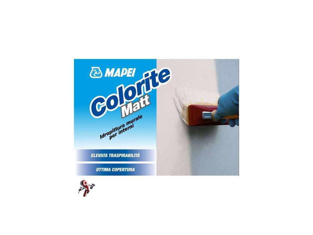 Mapei Colorite Matt Bianco 20 kg. Idropittura murale
