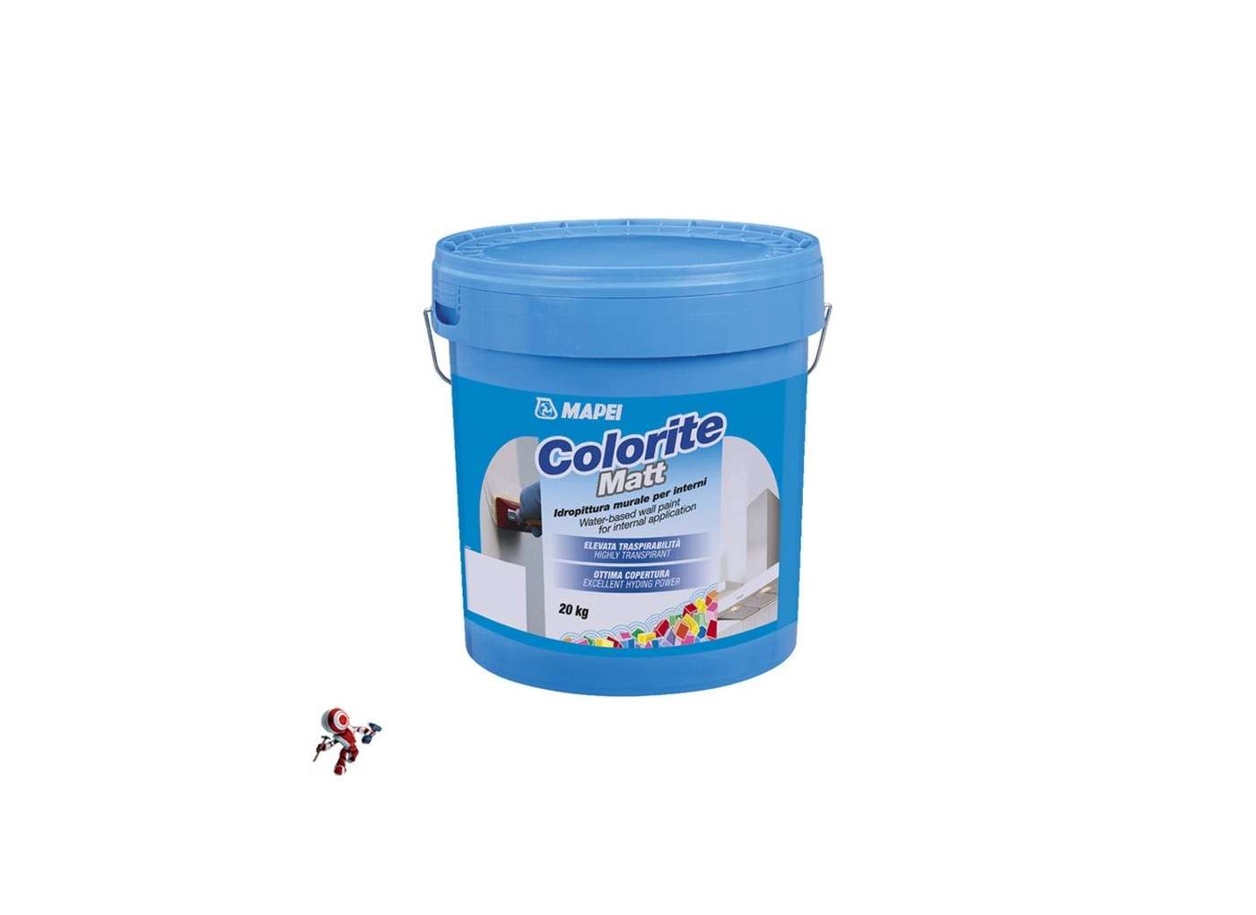 Mapei Colorite Matt Bianco 20 kg. Idropittura murale