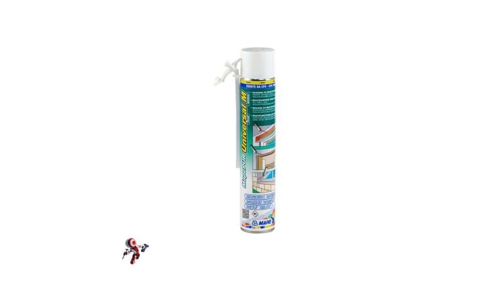 MAPEI MAPEPUR UNIVERSAL FOAM M ML.750 Schiuma poliuretanica autoespandente multifunzione per riempimento ed isolamento