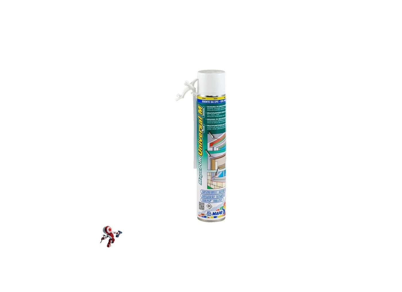 MAPEI MAPEPUR UNIVERSAL FOAM M ML.750 Schiuma poliuretanica autoespandente multifunzione per riempimento ed isolamento