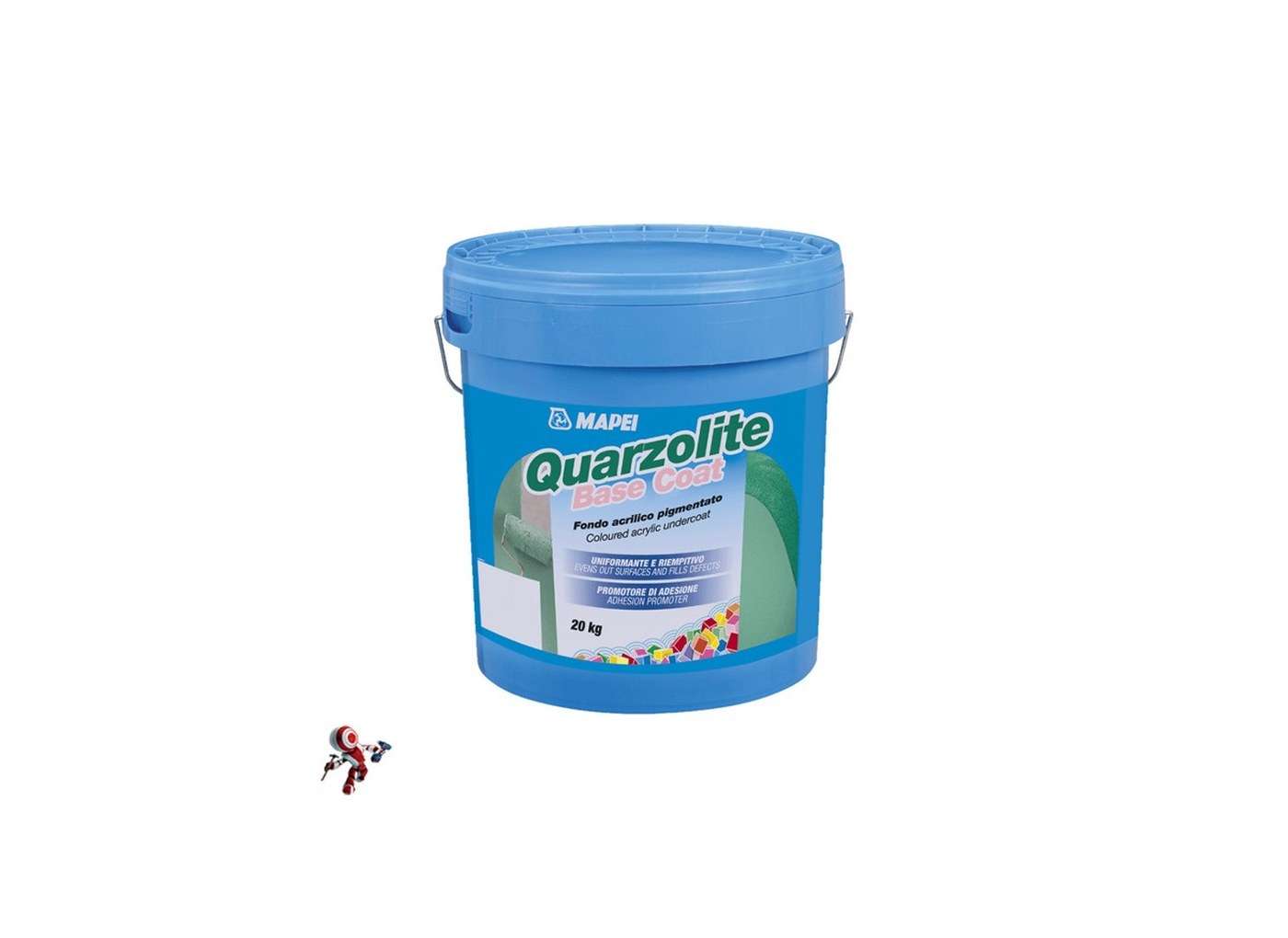 Mapei Quarzolite Base COAT kg. 20 Fondo Acrilico Pigmentato