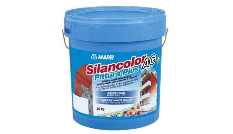 MAPEI SILANCOLOR AC PITTURA PLUS KG.20 BIANCO Pittura acril-silossanica igienizzante per interni ed esterni idrorepellente