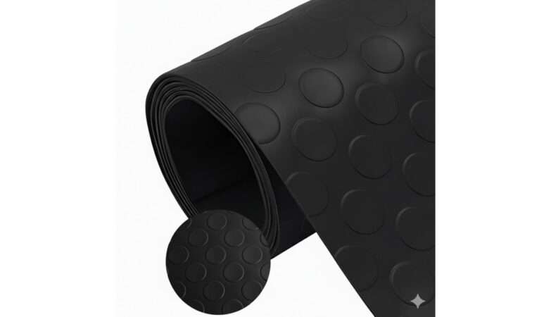 Bolflex Nero - Pavimento PVC Bollato Bullonato Modello Bollo H.100 cm Spessore 1,2 mm